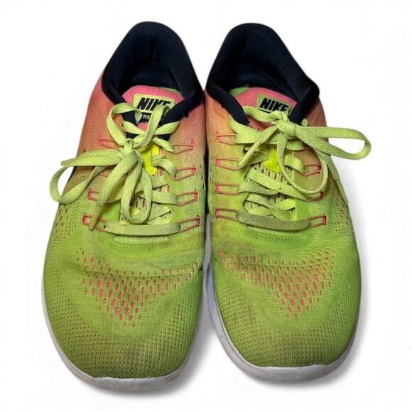 8.5 Nike Free RN – Volt/Pink Gradient Running Shoes 844630-999 - Picture 1 of 7
